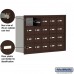 Salsbury Cell Phone Storage Locker - 4 Door High Unit (8 Inch Deep Compartments) - 20 A Doors - Bronze - Recessed Mounted - Master Keyed Locks  19048-20ZRK